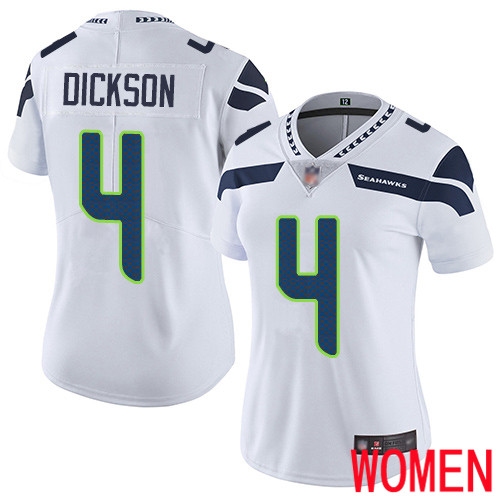 Seattle Seahawks Limited White Women Michael Dickson Road Jersey NFL Football #4 Vapor Untouchable->women nfl jersey->Women Jersey